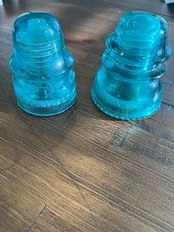 Brookfield & Hemingway Blue Glass Insulators