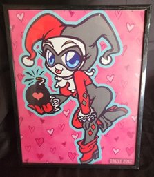 Framed Harley Quinn Picture 11x9