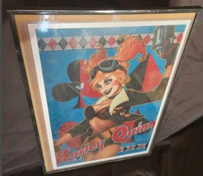 Framed Harley Quinn Picture 18 X 12in