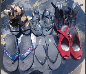 6 Pair Of Woman's Shoes Size 8 1/2