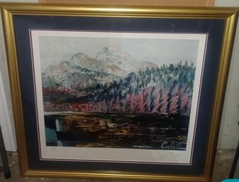 J.Calote Mountain Scenery Framed Artwork 7/200