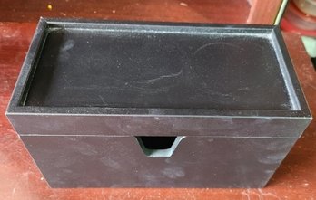 Black Wooden Storage Box