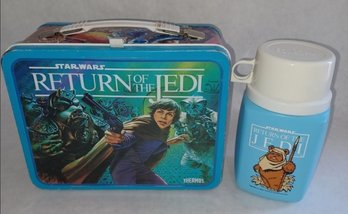 Star Wars Return  Of The Jedi Metal Lunch Box W Thermos