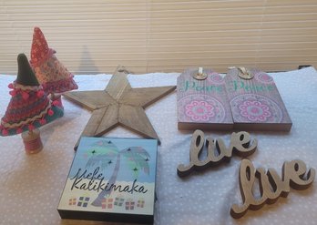 Wooden Christmas, Fabric Christmas Trees,live, Wooden Star