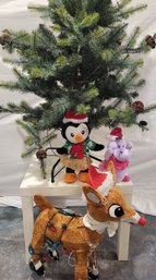 Christmas Tree Reindeer And Plushes