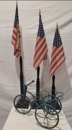Flag Stands And Bicycle Flower Pot Stand