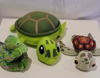 3 Plush Turtles