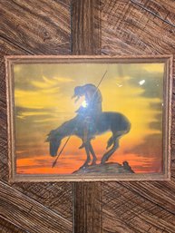 Framed End Of The Trail Native Wall Art