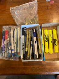 Pens And Highlighters With Fasteners