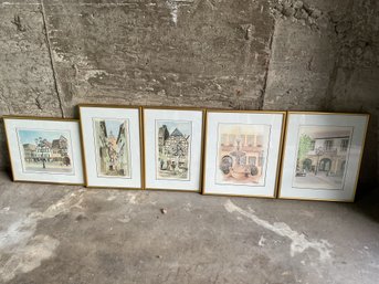 X5 G. Fredin Framed Artwork Germany 1992 Pictures