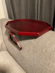 Wooden Side Arm Tray With Foldable Legs