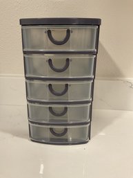 Small 5 Drawer Plastic Organizer