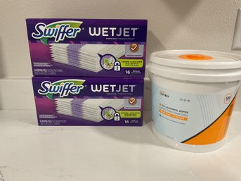 Swifter Wet Jet Pads And Alcohol Wipes