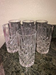 7pc Clear Crystal Drinking Glasses