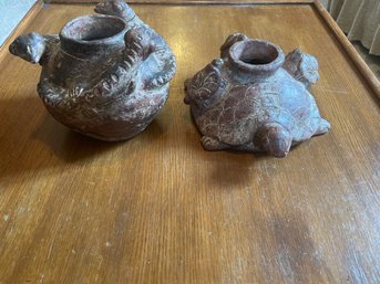 2 Clay Flower Pots