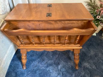 Ethan Allen Side Table With Hidden Compartment