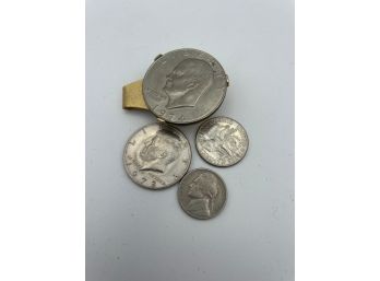 Coin Money Clip And Spare Change