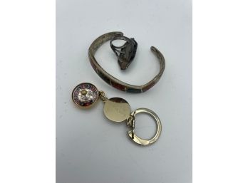 Spinning Roulette Keychain, Possible Silver Jewelry