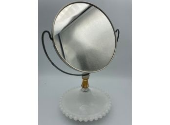 Milkglass Hobnail Mirror