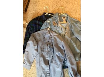 3 Cotton Button Up Shirts