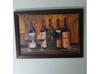 Wine Bottles Framed Wall Art