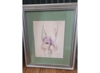 Silver Framed Orchid Picture
