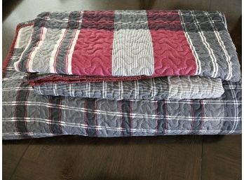 Cal-King Quilted Blanket And 2 Shams