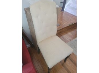 Linen Fabric Studded Chair