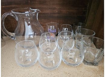 Glass Pitcher And Glassware