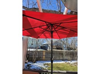 Red LED Outdoor Umbrella With Metal Stand