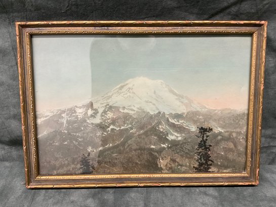 079 Mountain Snowy Peak Framed Photograph