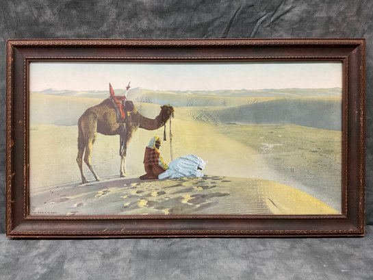 180 1930s Charles Makin Prayer In Desert Framed Print