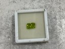 080 Pair Of Green Rectangle Peridot Gemstones