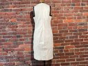 175 Vintage Ralph Lauren Monochromatic White Leather Dress