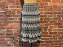 177 Missoni Monochromatic Black And White Knit Skirt