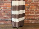 179 Vintage Bailey 44 Brown And White Striped Halter Neck Low Back Dress