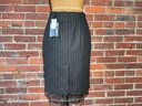 193 Vintage YSL Yves Saint Laurent Pinstripe Gray Pencil Skirt