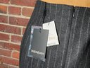 193 Vintage YSL Yves Saint Laurent Pinstripe Gray Pencil Skirt