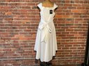 199 Marled Olivia Culpo White Button Bow Short Sleeve Dress
