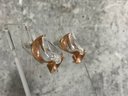 006 Vintage 14k Rose Gold Clyde Duneier, Inc. Teardrop Crystal Earrings