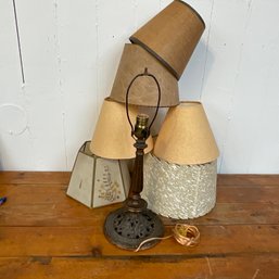 #148RA Lot Of A Vintage Table Lamp And Shades