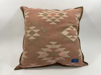 193 Pendleton Westland Woven Wool Pink Throw Decorative Pillow AS IS