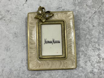 075 Vintage Jay Strong From Neiman Marcus Mini Brass Butterfly Marble Picture Frame
