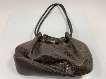 124 Vintage Brighton Crocodile Leather Hobo Bag Purse