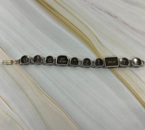 067 Vintage Handmade Typewriter Key Bracelet
