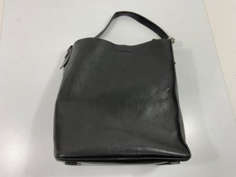 137 Vintage All Saints Black Leather Hobo Bag Shoulder Bag Purse
