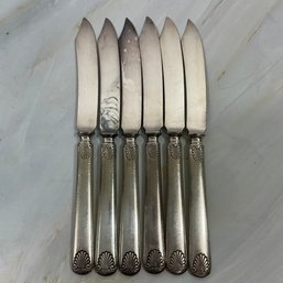 102 Rogers Bros Warranted Silver Plated Set Of 6 Butter Knives