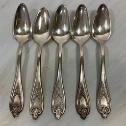 103 Rogers Bros Silver Plated Set Of Five Spoons