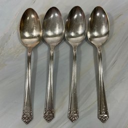 116 Set Of Four Rogers Bros Silver Plated Spoons