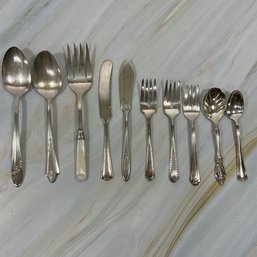 110 Lot Of Miscellaneous Silver Plated Flatware, Community, Algonquin, Rogers Bros